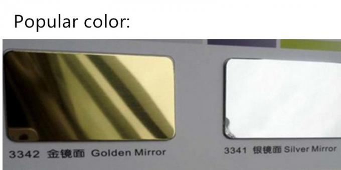 Χρυσό καθρεφτών πάχος 4mm επιτροπής αργιλίου σύνθετο για τη διακόσμηση δωματίων
